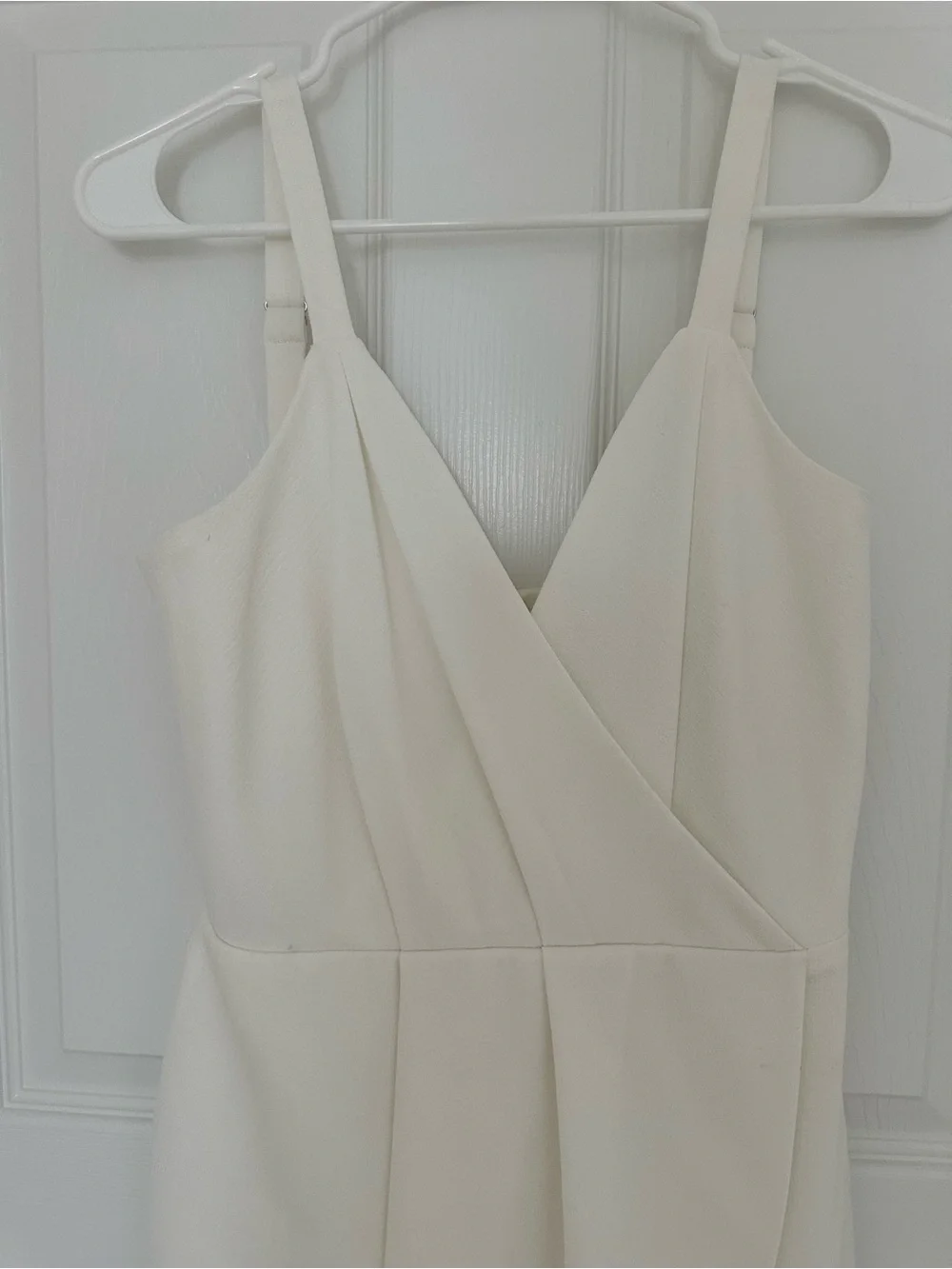 Women's Cream Asymmetrical tulip Hem with Spaghetti Strap Dress